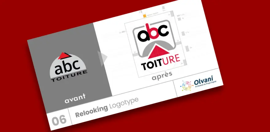 Relooking du logo : ABC Toiture  charpentes et nettoyage de toitures